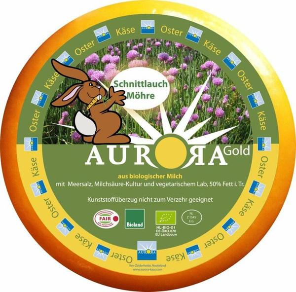 Produktfoto zu Aurora Gold - Osterkäse - Möhre_Schnittlauch, 50% Fett i. Tr.