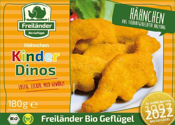 Produktfoto zu Freiländer - Hähnchen Kinder Dinos, tiefgekühlt - 180g