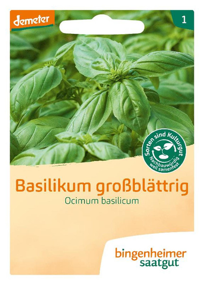 Produktfoto zu Bingenheimer Saatgut - Basilikum großblättrig