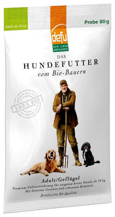 Produktfoto zu defu - Hund Adult Geflügel, Gratis Probe - 80g