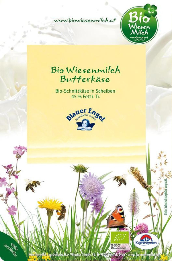 Produktfoto zu BioWiesenmilch - Butterkäse Scheiben - 100g