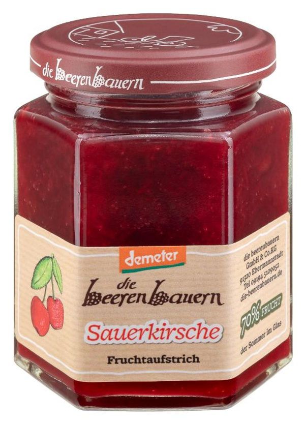 Produktfoto zu Die Beerenbauern - Sauerkirsche Fruchtaufstrich - 200g