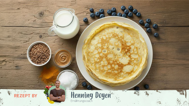 Rezeptbild für 386. Buchweizen Kurkuma Pancake (Rezept von Henning Doyen)