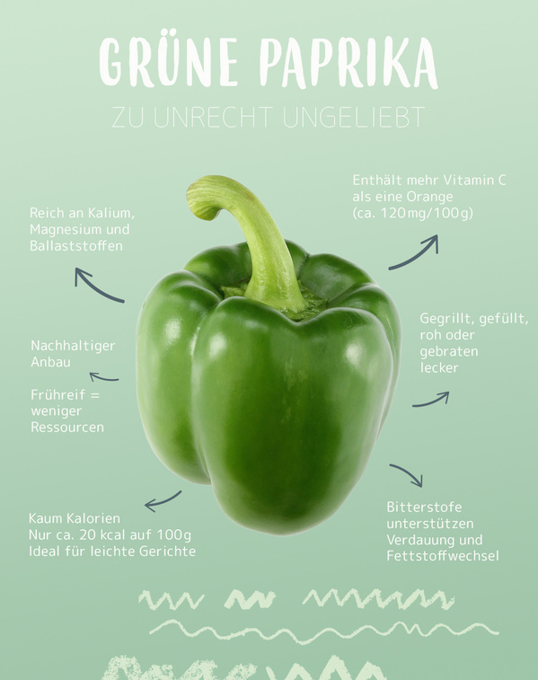Infografik gruene Paprika