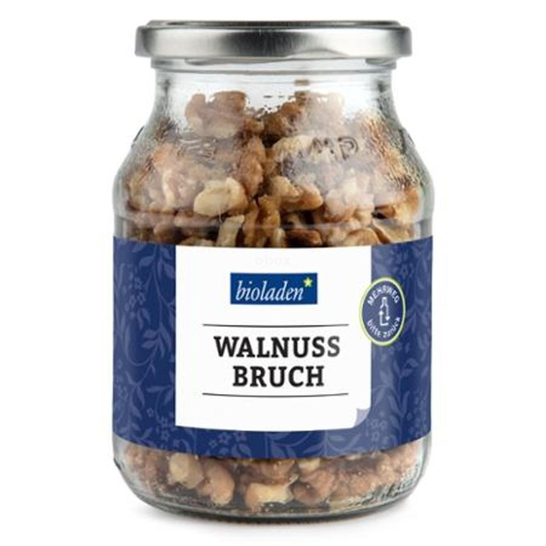 Produktfoto zu Bioladen Walnussbruch im Glas - 220g