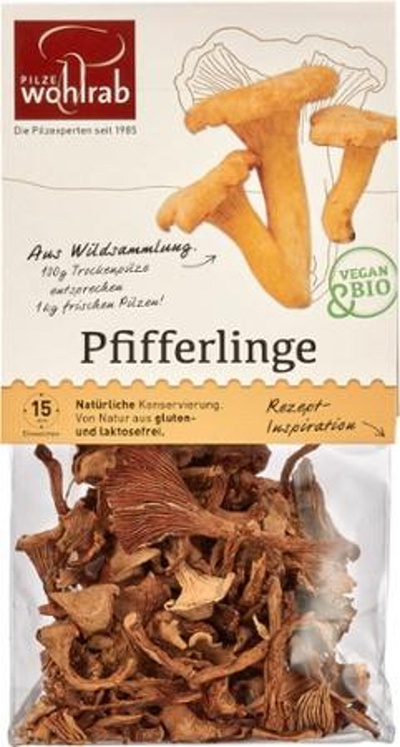 Produktfoto zu Wohlrab - Pfifferlinge, getrocknet - 20g