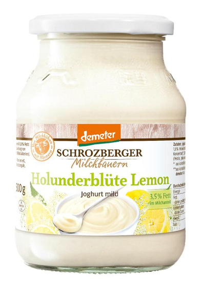 Produktfoto zu Schrozberger - Joghurt Holunderblüte-Lemon, 3,5% - 500g