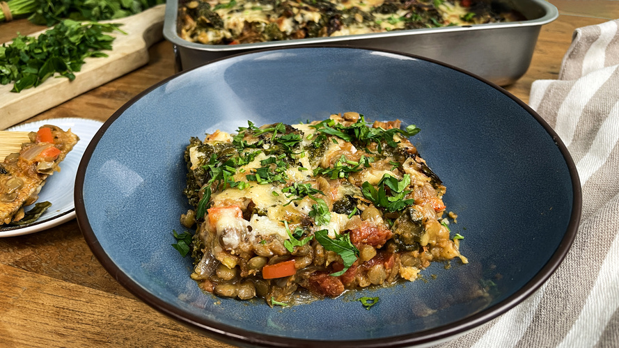 Rezeptbild für 37. Linsen-Grünkohl-Moussaka