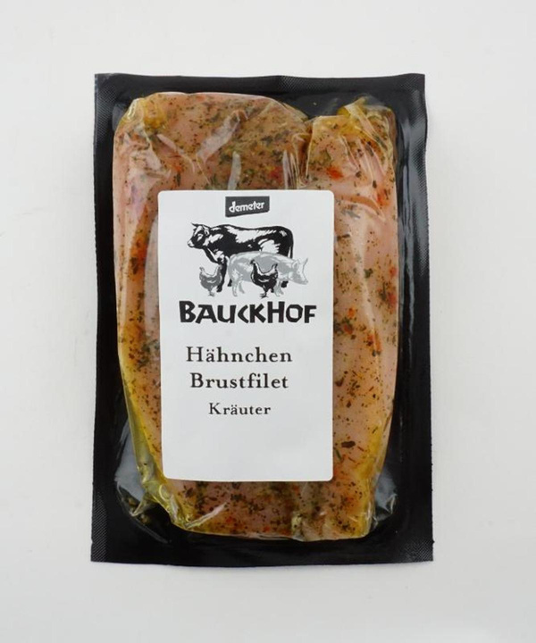 Produktfoto zu Bauckhof - Hähnchenbrustfilet, mariniert Kräuter - ca. 300g (2 Stück)