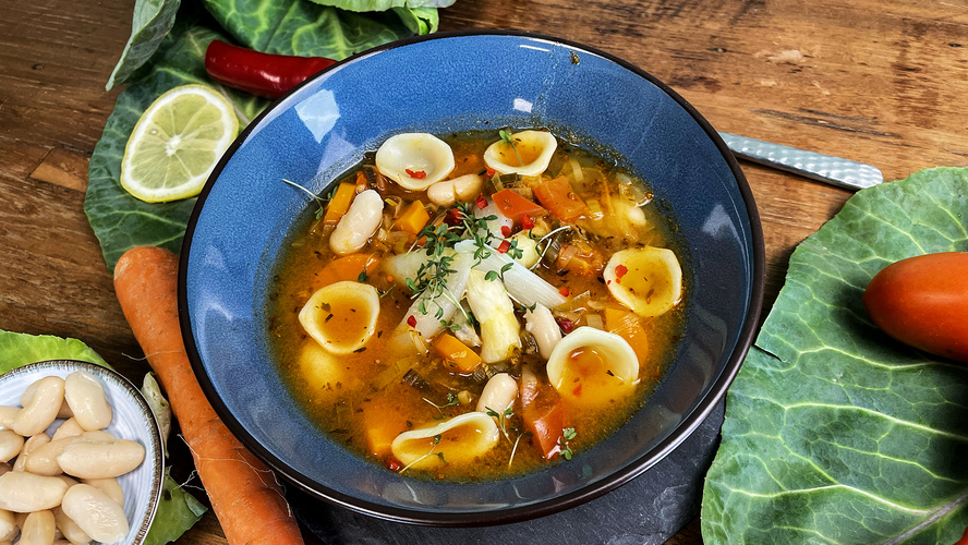 Rezeptbild für 58. Minestrone mit Spargel