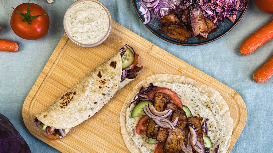 Rezeptbild für 337. Vegetarischer Wrap mit Räuchertofu