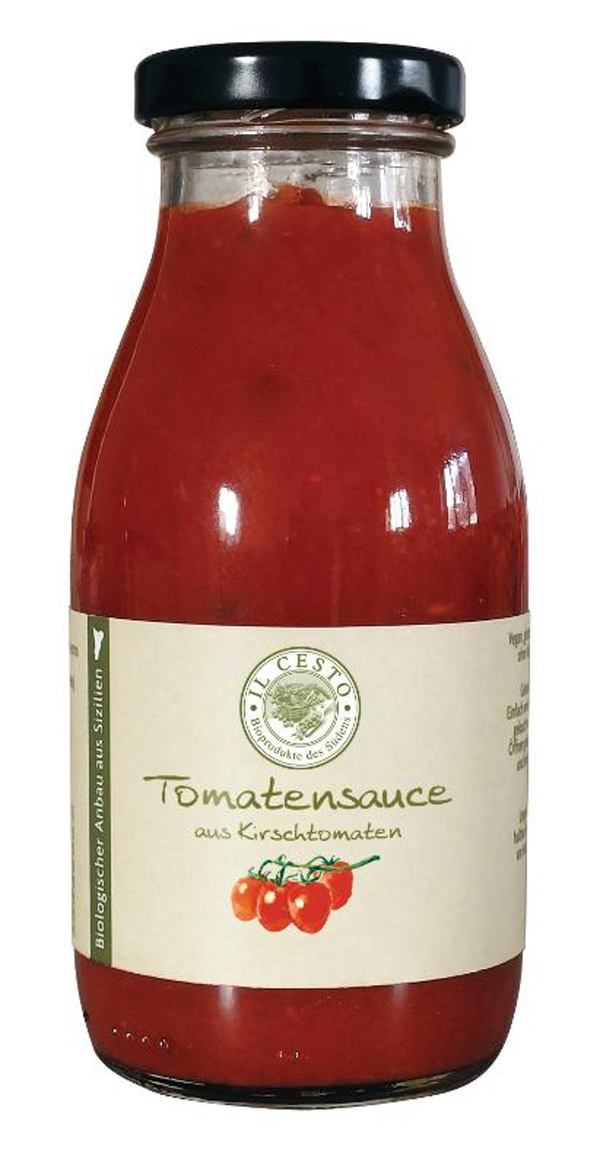 Produktfoto zu Il Cesto - Tomatensauce natur aus Kirschtomaten - 0,25l