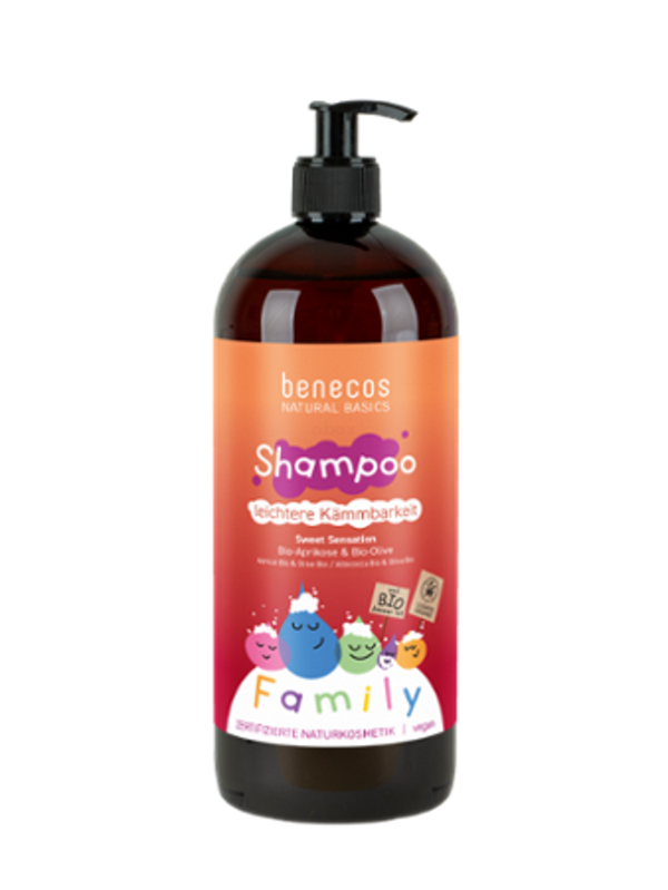 Produktfoto zu Benecos - Shampoo FAMILY Sweet Sensation Apricot Olive - 950 ml