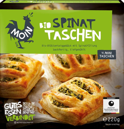 Produktfoto zu Moin - Spinat Taschen, tiefgekühlt  - 4 Stück