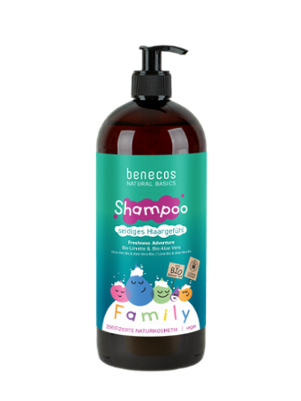 Produktfoto zu Benecos - Shampoo FAMILY Freshness Adventure Lime Aloe - 950 ml