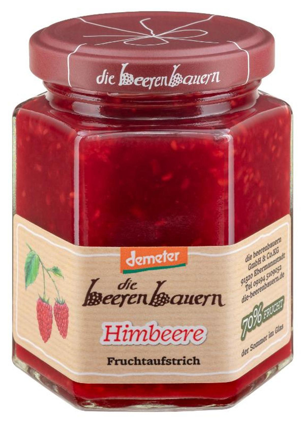 Produktfoto zu Die Beerenbauern - Himbeere Fruchtaufstrich - 200g