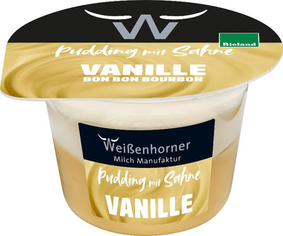 Produktfoto zu Weißenhorner - Vanille-Pudding mit Sahne - 175g