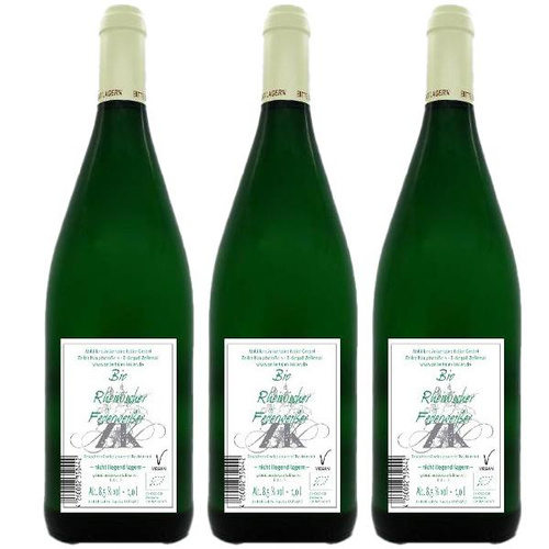 drei Flaschen weißer Federweißer