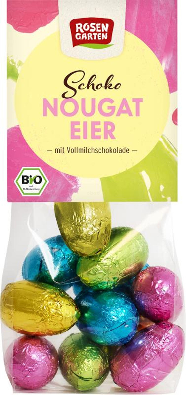 Produktfoto zu Rosengarten Schoko Nougat Eier - 100g