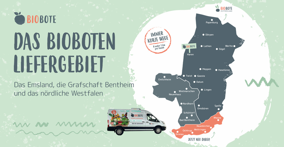 Das Bioboten Liefergebiet