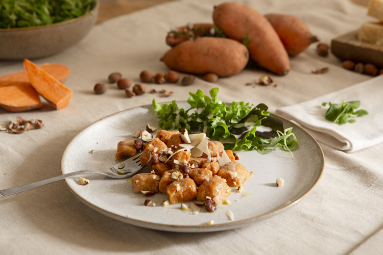 Rezeptbild für 232. Süßkartoffel-Gnocchi mit Haselnussbutter
