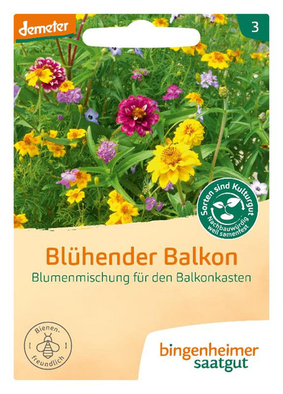 Produktfoto zu Bingenheimer Saatgut - Blumenmischung Blühender Balkon