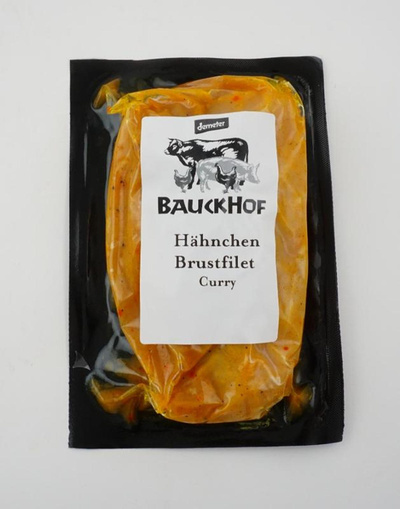 Produktfoto zu Bauckhof - Hähnchenbrustfilet, mariniert Curry - ca. 300g (2 Stück)