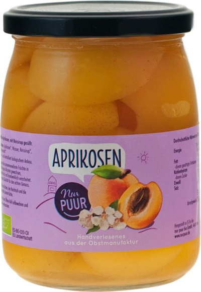 Produktfoto zu Nur Puur - Aprikosen halbe Frucht - 500g