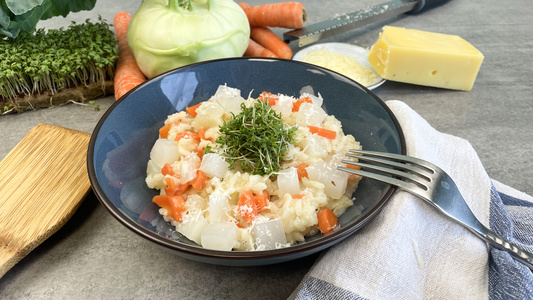 Topinambur Puffer mit Porree und Sellerie 