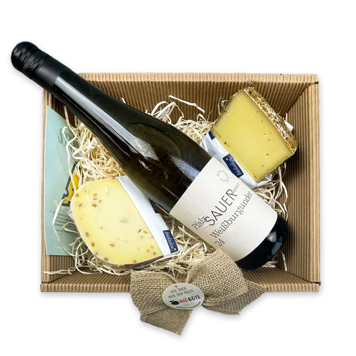 Präsentkorb - Genießer Duo mit Weißwein