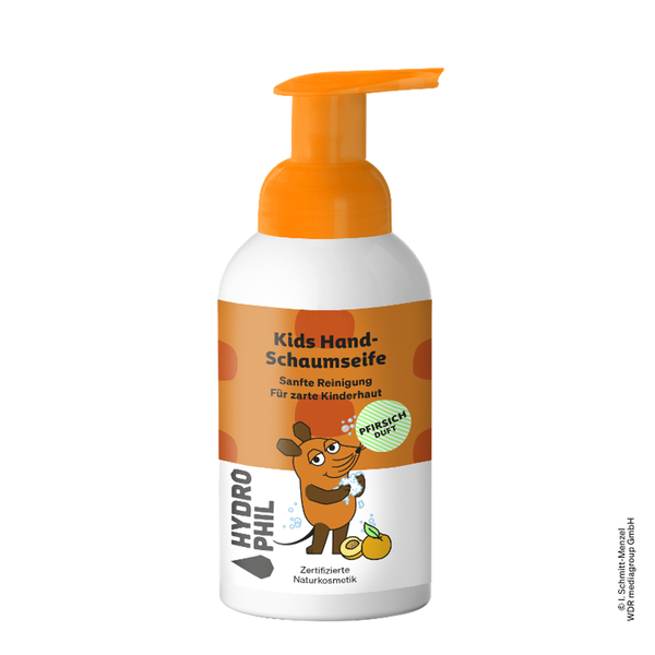 Produktfoto zu Hydrophil - Kids Hand Schaumseife Maus Pfiirsich - 250 ml