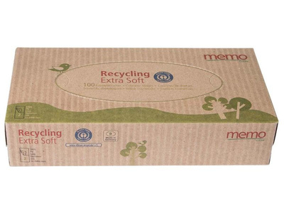 Produktfoto zu memo - Kosmetiktücher Recycling 2-lagig - 100 Stück