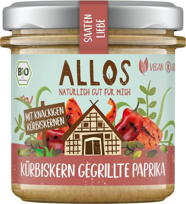 Produktfoto zu Allos - Saatenliebe Kürbiskerne gegrillte Paprika - 135g