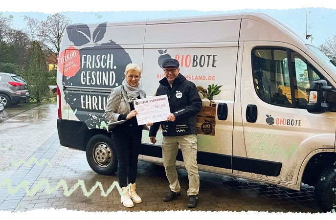 Spendenübergabe Herman und Asha