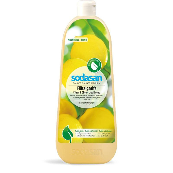 Produktfoto zu Sodasan - Flüssigseife Citrus Olive - 1l