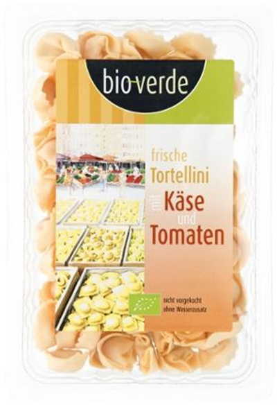 Produktfoto zu bio-verde - Tortellini mit Käse und Tomate - 200g