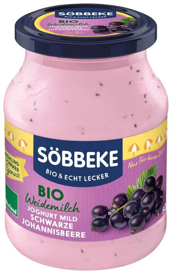 Produktfoto zu Söbbeke - Joghurt Schwarze Johannisbeere, 3,8% - 500g