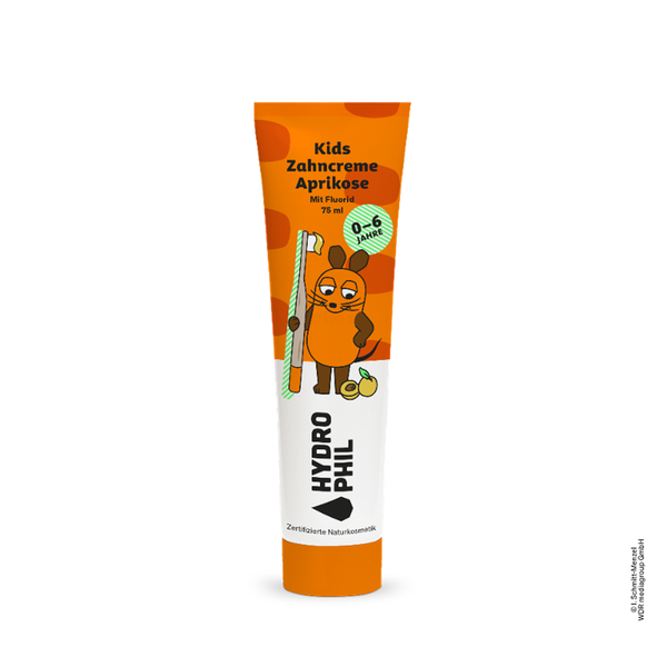 Produktfoto zu Hydrophil - Kids Zahncreme Maus Aprikose - 75ml