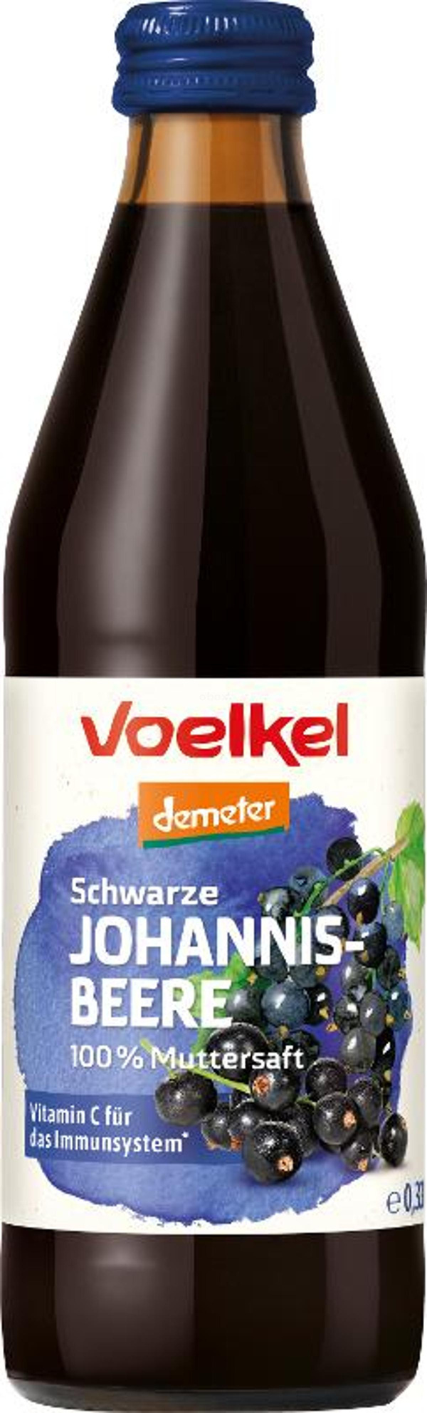 Produktfoto zu Voelkel - Schwarze Johannisbeere Muttersaft - 0,33 l
