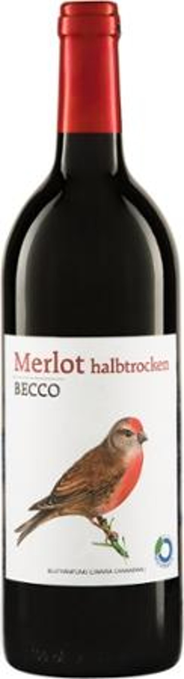 Produktfoto zu BECCO Merlot, halbtrocken - 1l - Mehrweg
