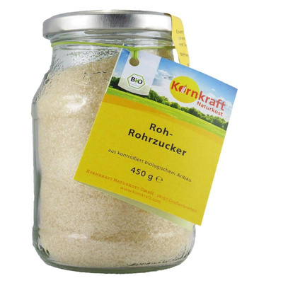 Produktfoto zu Kornkraft - Roh-Rohrzucker im Mehrwegglas - 450g