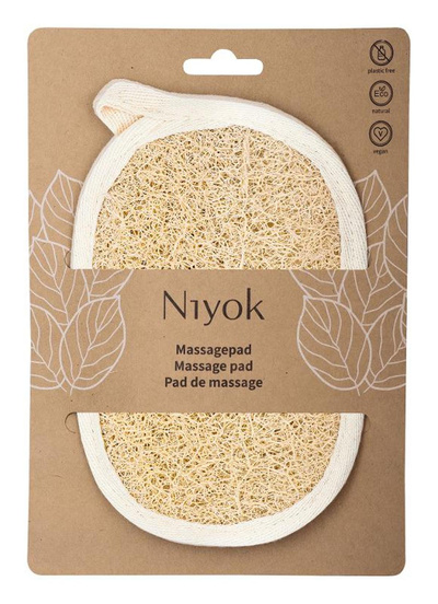 Produktfoto zu Niyok - Massagepad oval aus Luffa & Ba