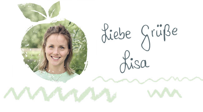 KI generiert: Ein Porträt einer lächelnden Frau mit dem Text: "Liebe Grüße Lisa".