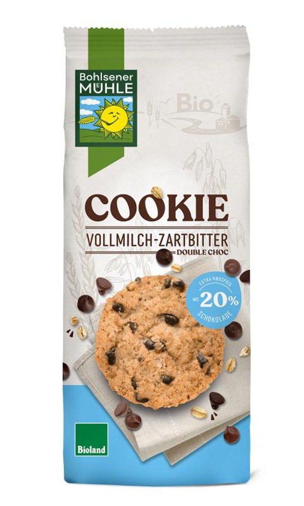 Produktfoto zu Bohlsener Mühle - Cookie Vollmilch-Zartbitter- 175g