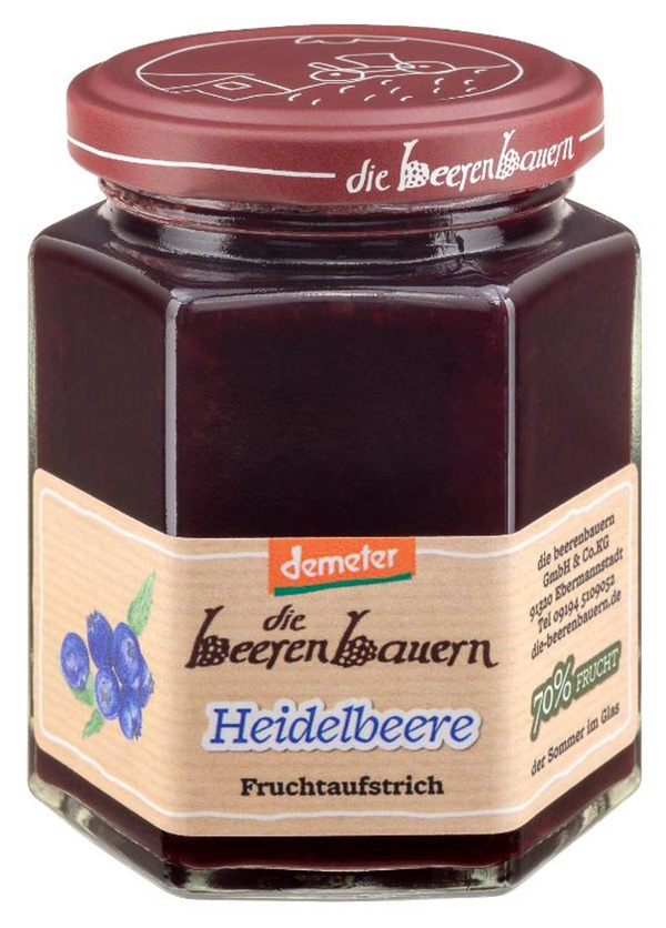 Produktfoto zu Die Beerenbauern - Heidelbeere Fruchtaufstrich - 200g