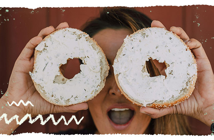 Bagel mit Frischkäse