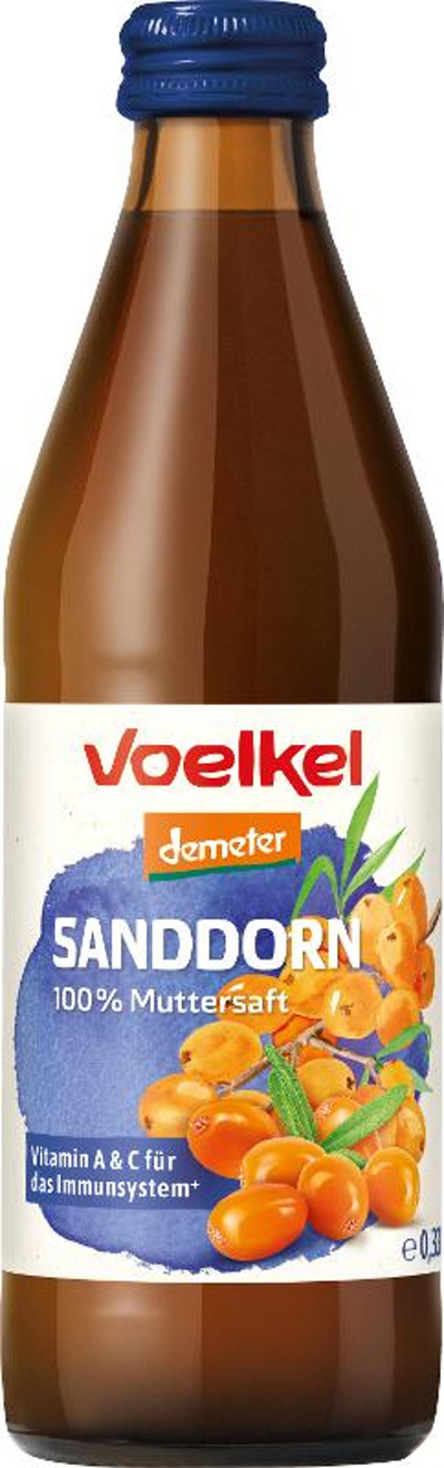 Produktfoto zu Voelkel - Sanddorn Muttersaft - 0,33l