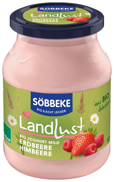 Produktfoto zu Söbbeke - Joghurt Pur Bio Erdbeere-Himbeere, 3,8% - 500g