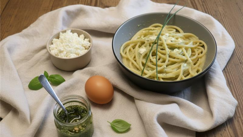 Rezeptbild für 385. Glutenfreie Spaghetti&nbsp;<br>Carbonara (Rezept von Henning Doyen)