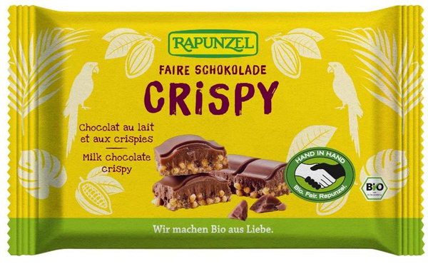 Produktfoto zu Rapunzel - Vollmilchschokolade Crispy - 100g